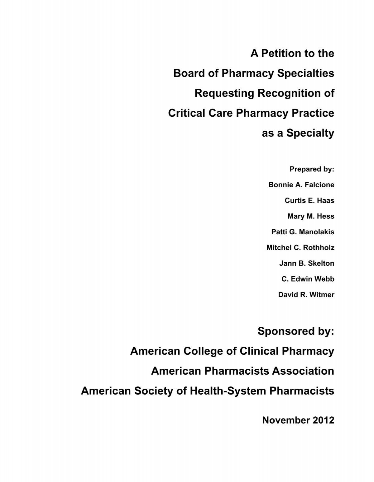 A Petition To The Board Of Pharmacy Specialties Requesting Accp - greenville roblox mansion code 336
