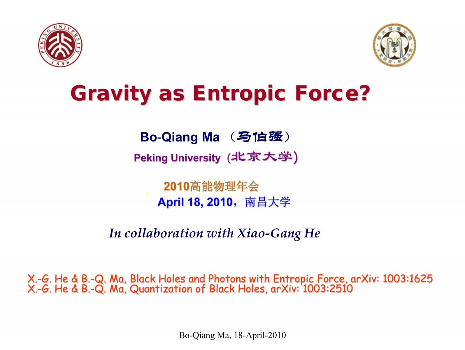 Gravity As Entropic Force