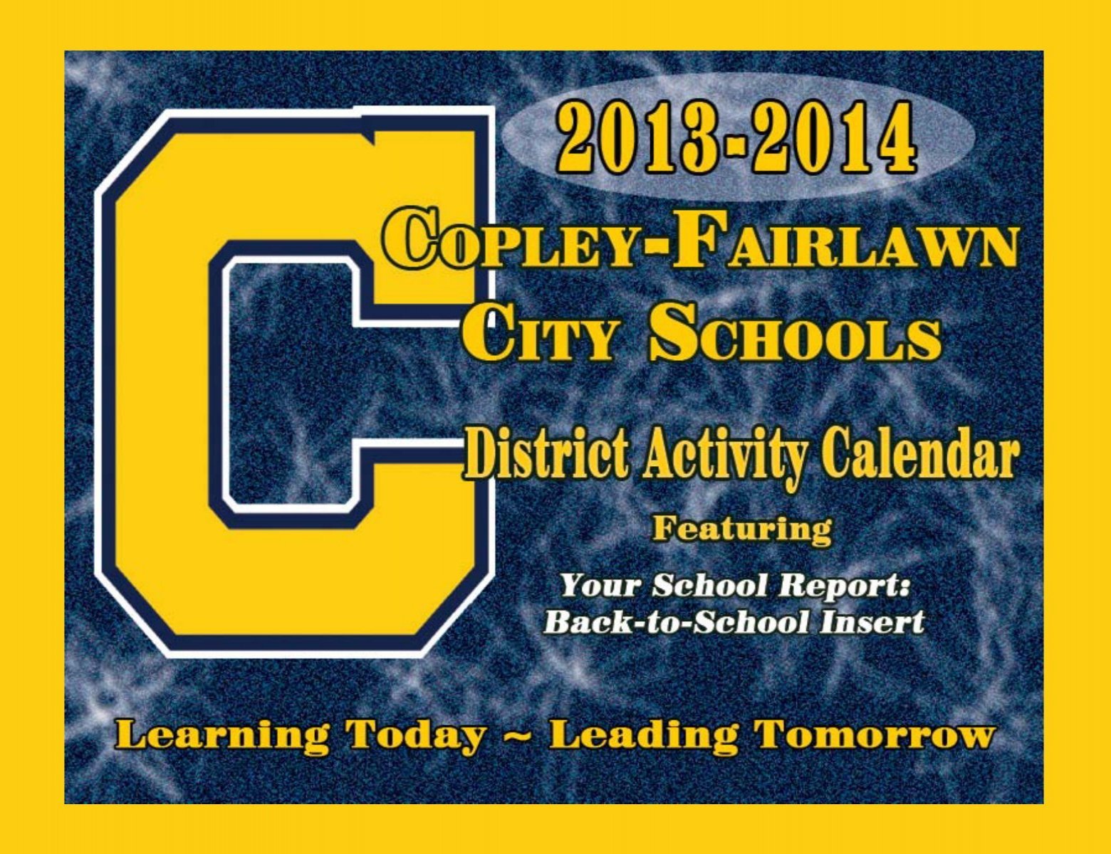 2013 District Activity Calendar Copley Fairlawn City Schools