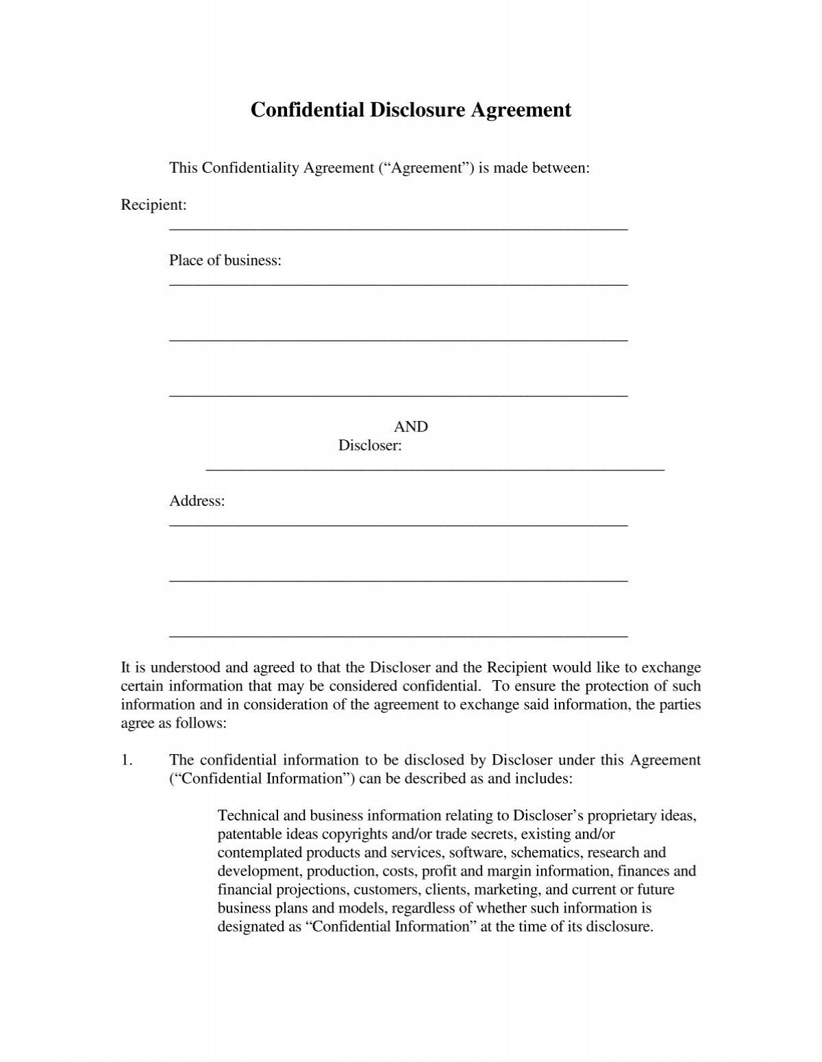 confidential-disclosure-agreement