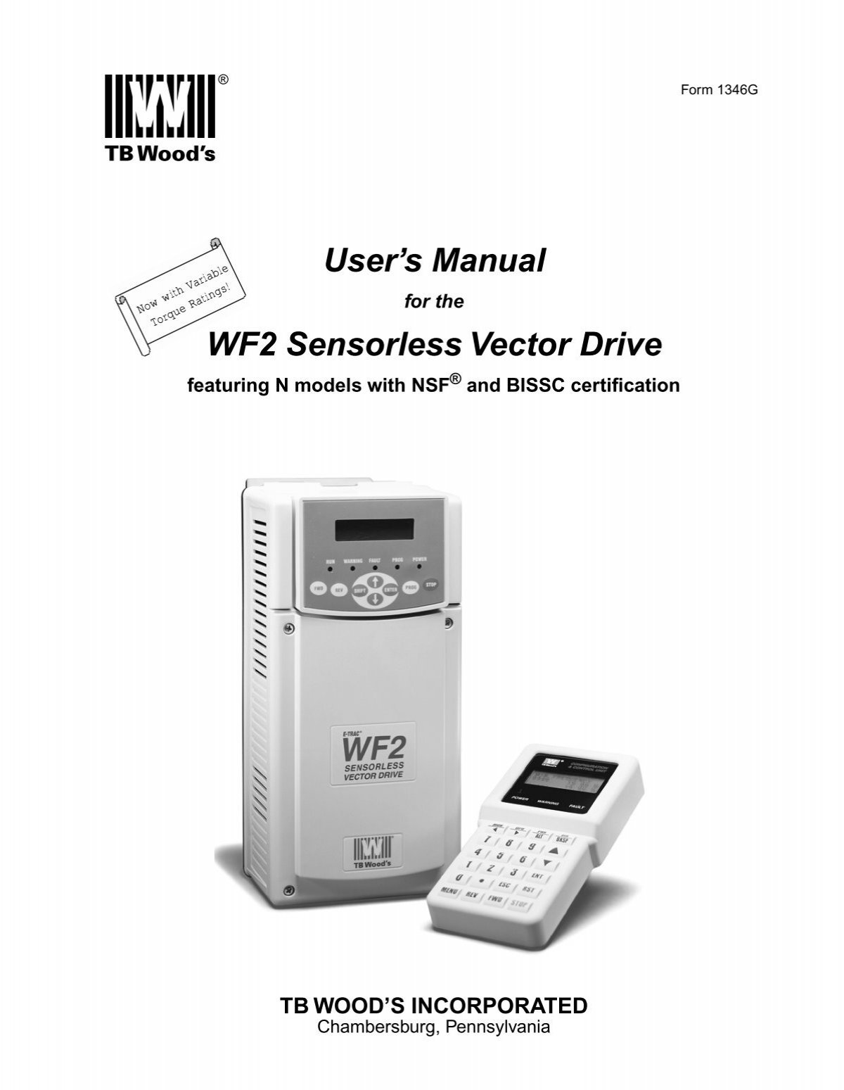 User's Manual WF2 Sensorless Vector Drive - Federal Industrial Sales