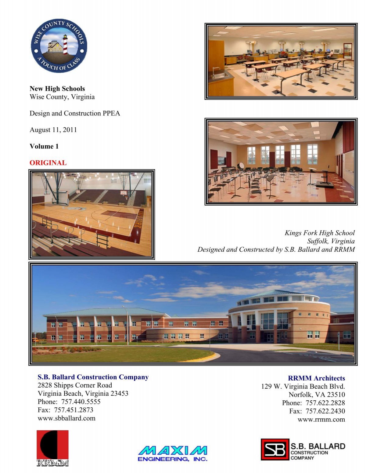 New High Schools Wise County Virginia Design And Construction