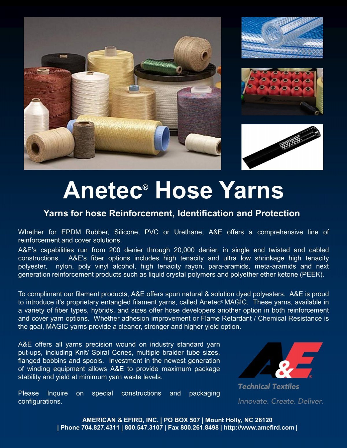 Download Hose Yarns Flyer (pdf) - American & Efird, Inc