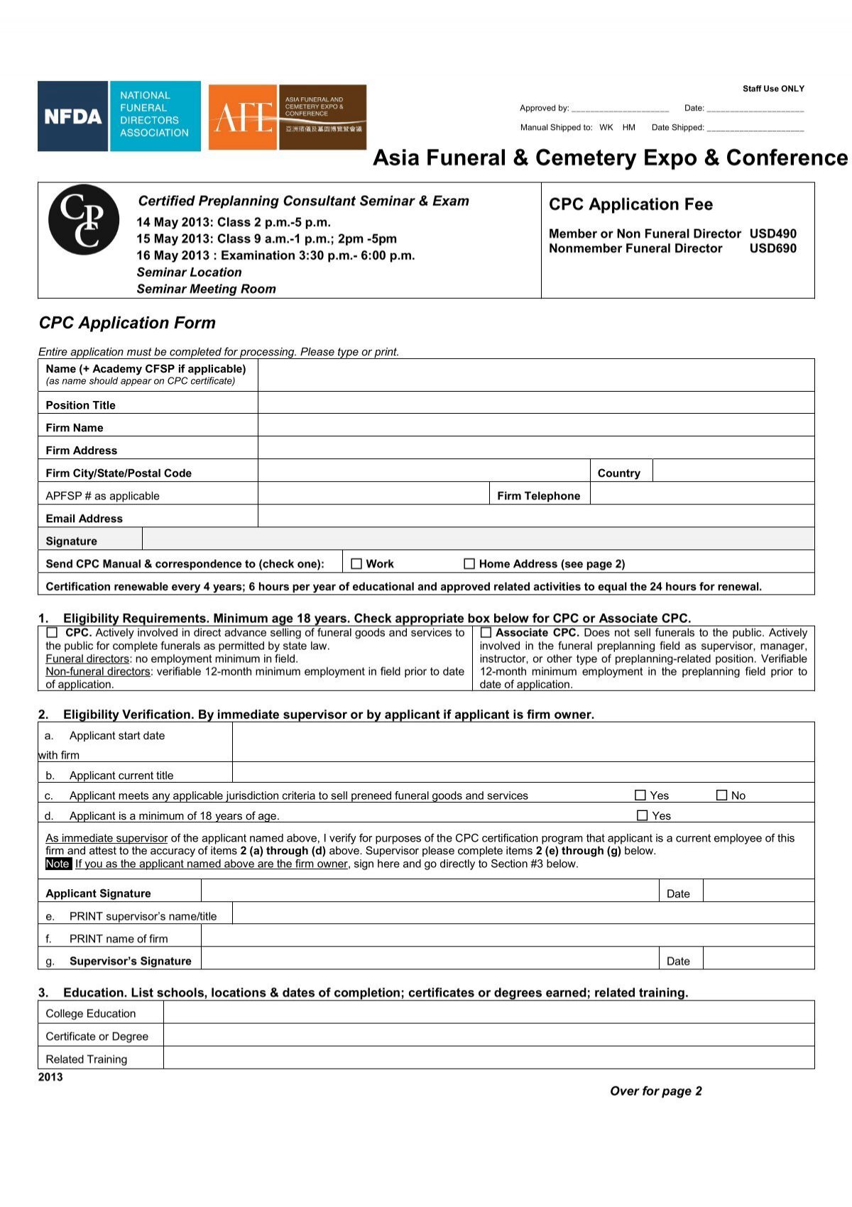 Cpc Application Form Vertical Expo 9152