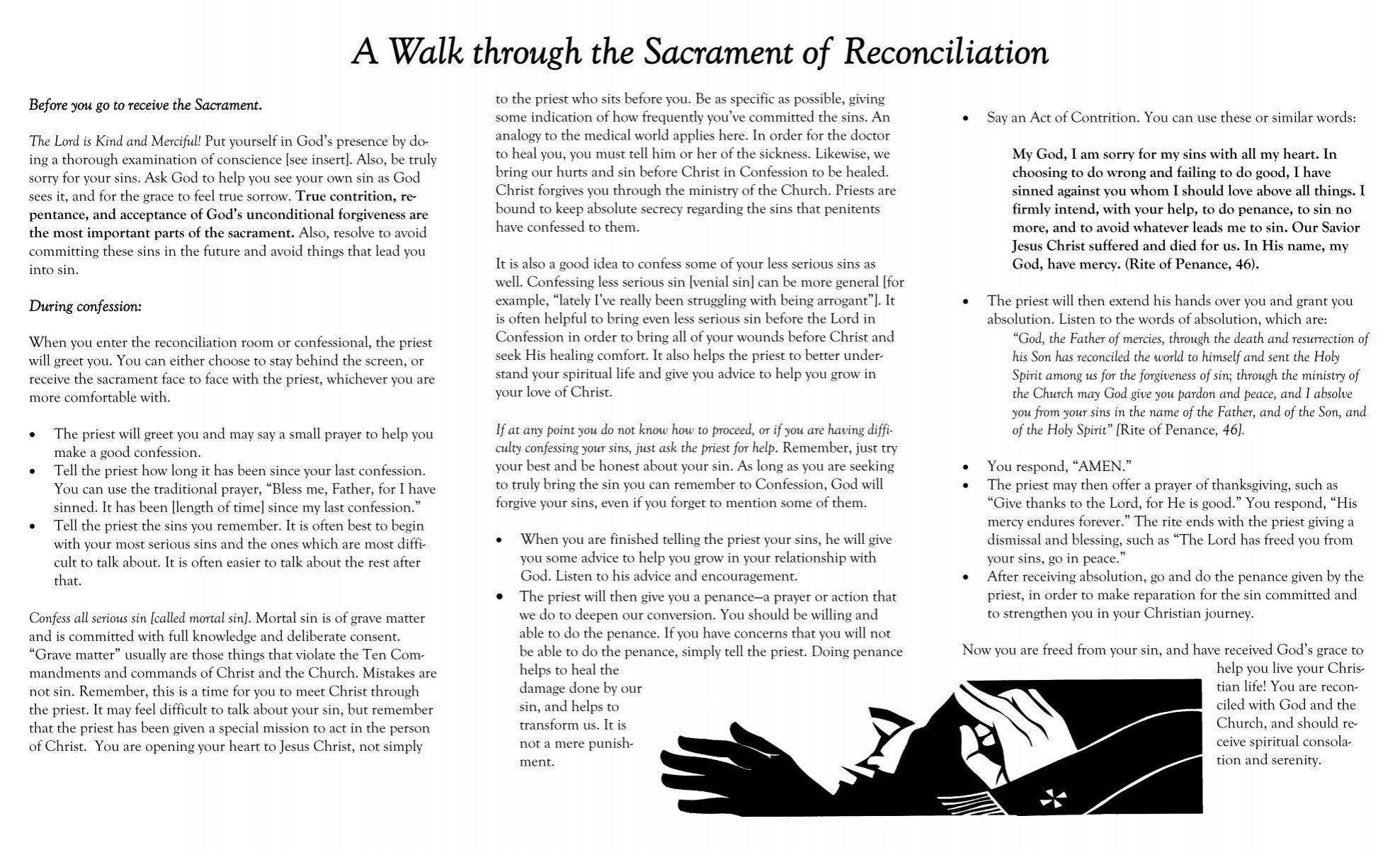 sacrament of reconciliation prayer