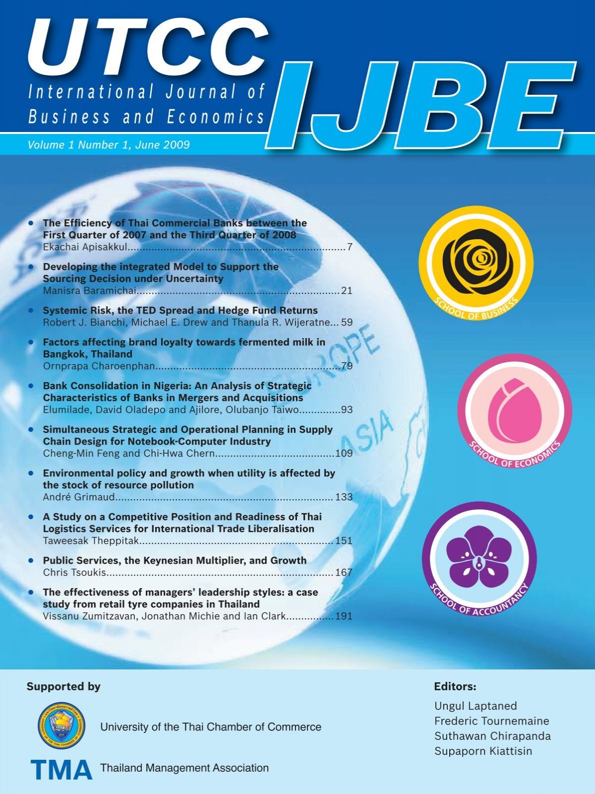 Cover IJBE - University of the Thai Chamber of Commerce