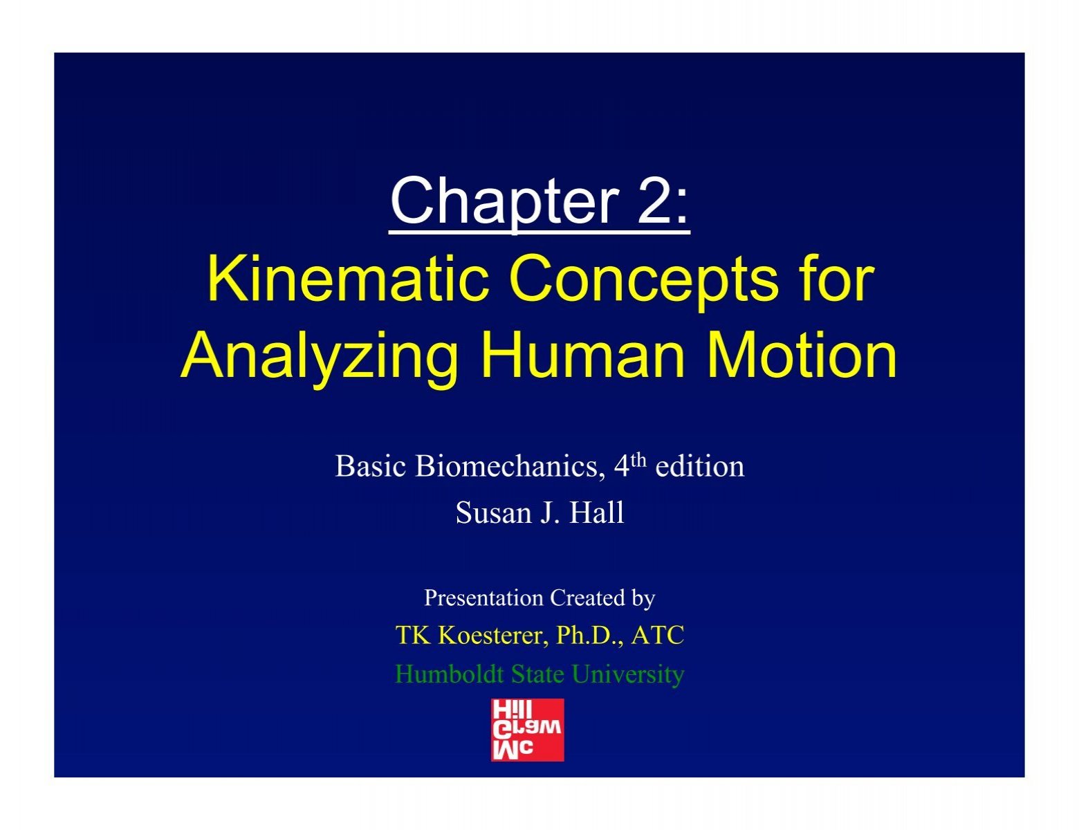 kinematics of human motion