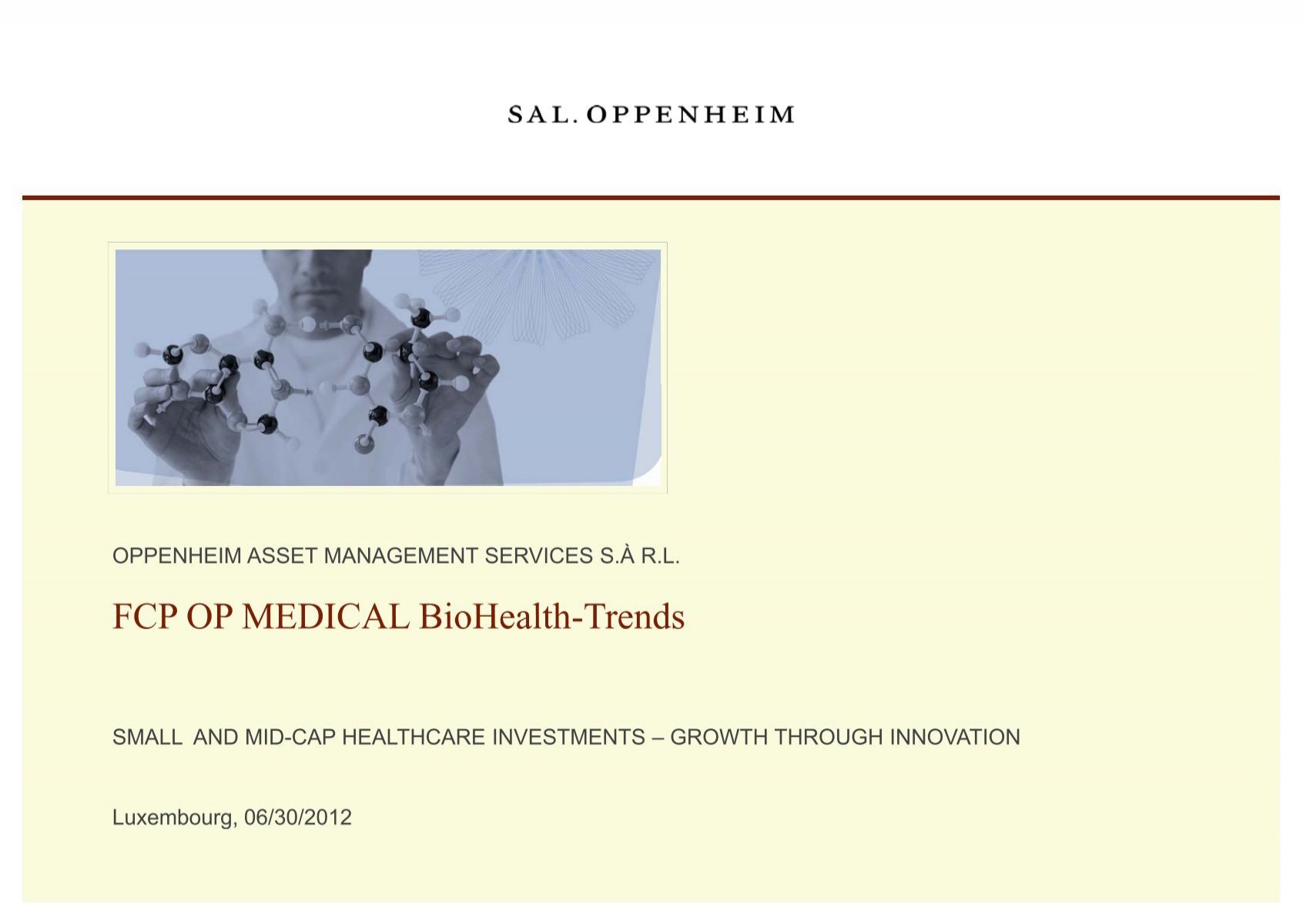 Fcp Op Medical Biohealth Trends Fcp Op Sal Oppenheim