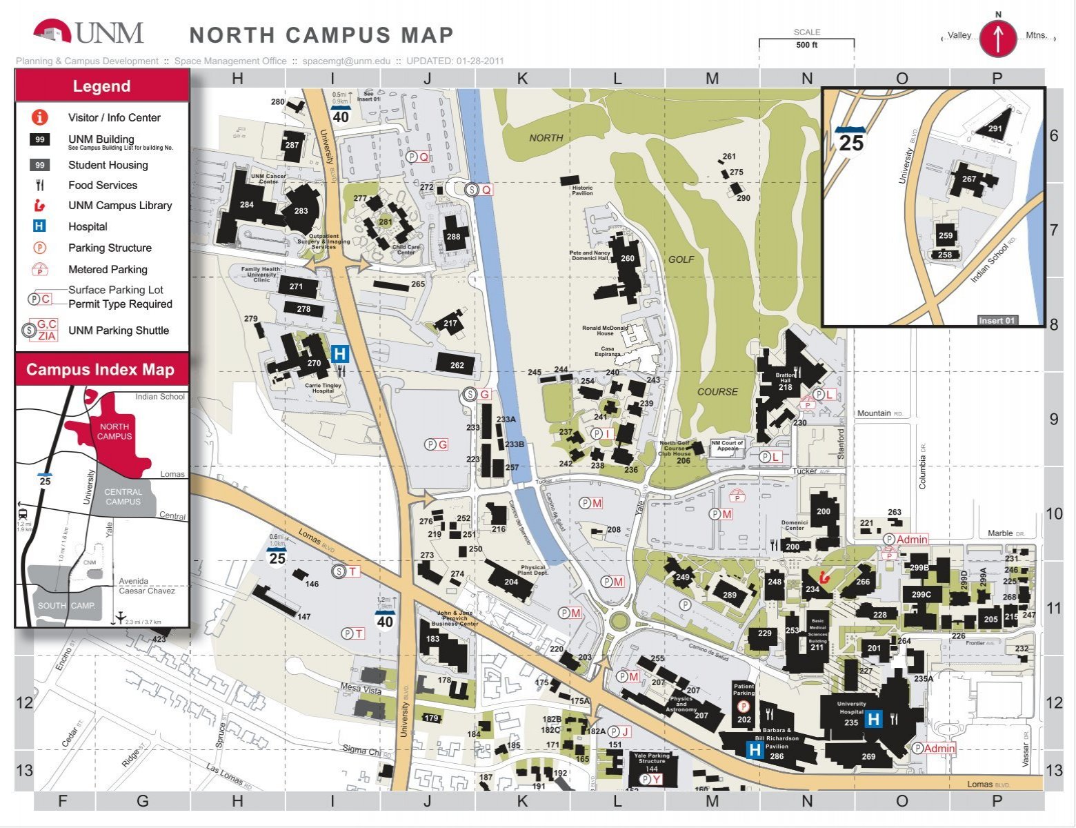 unm central campus map North Campus Map Unm Hospitals University Of New Mexico unm central campus map