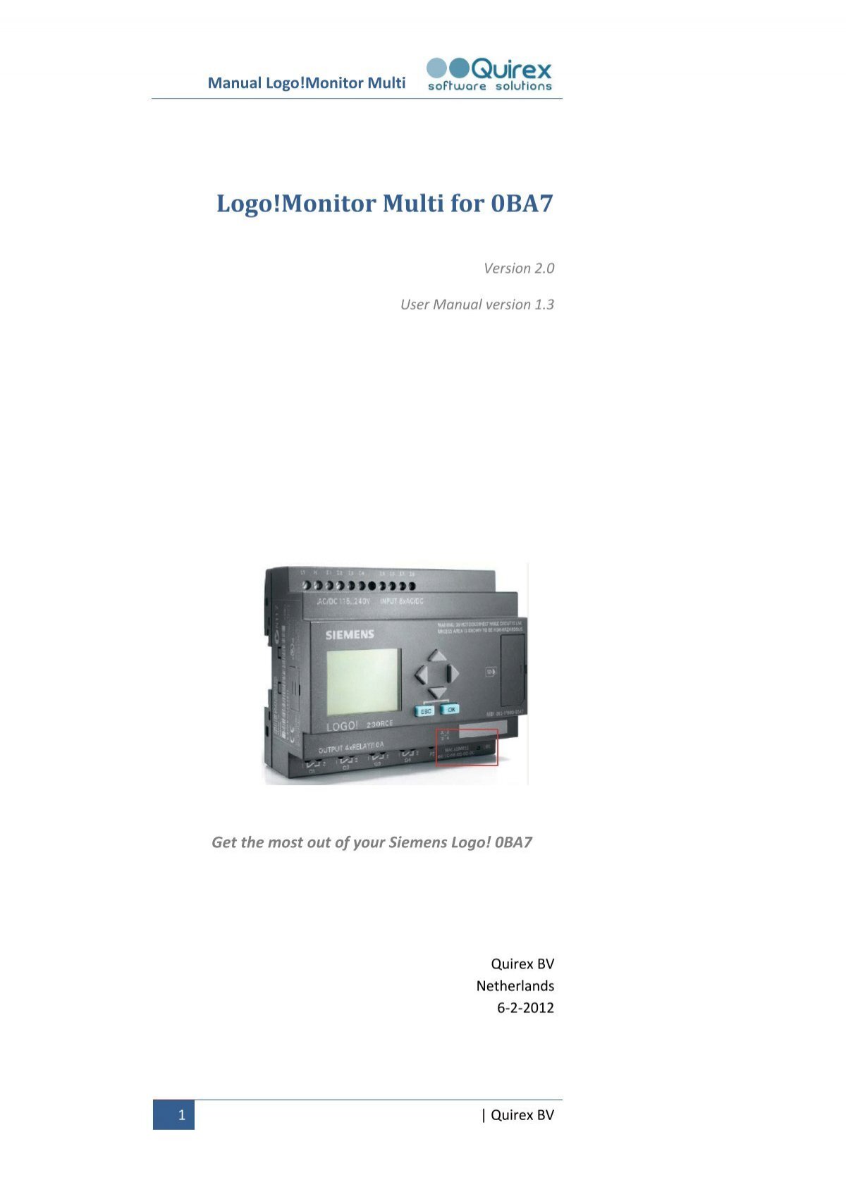 Logo Monitor Multi For 0ba7 Quirex Software Solutions