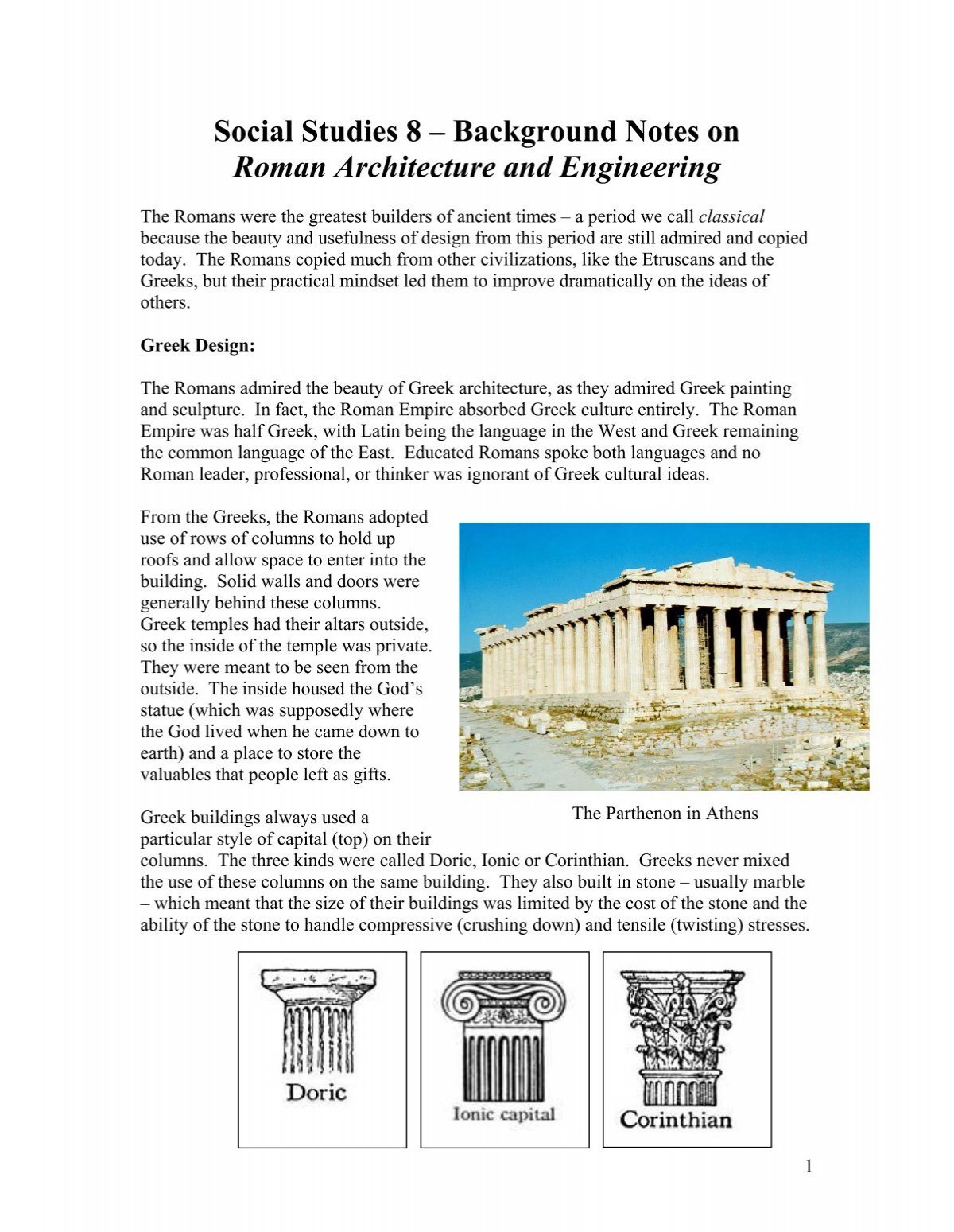 ancient roman architecture essay