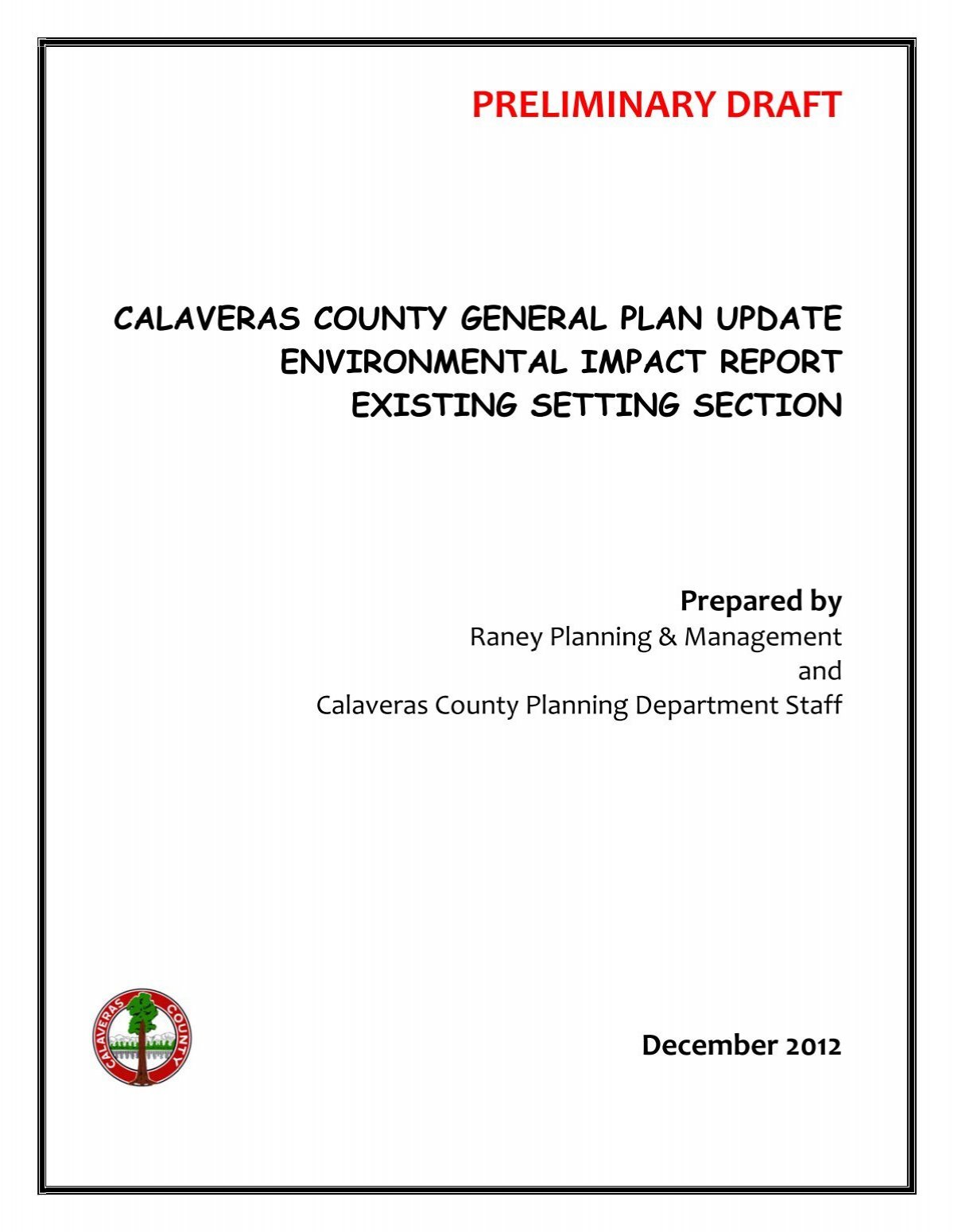 Figure 4.12-1 - Calaveras County