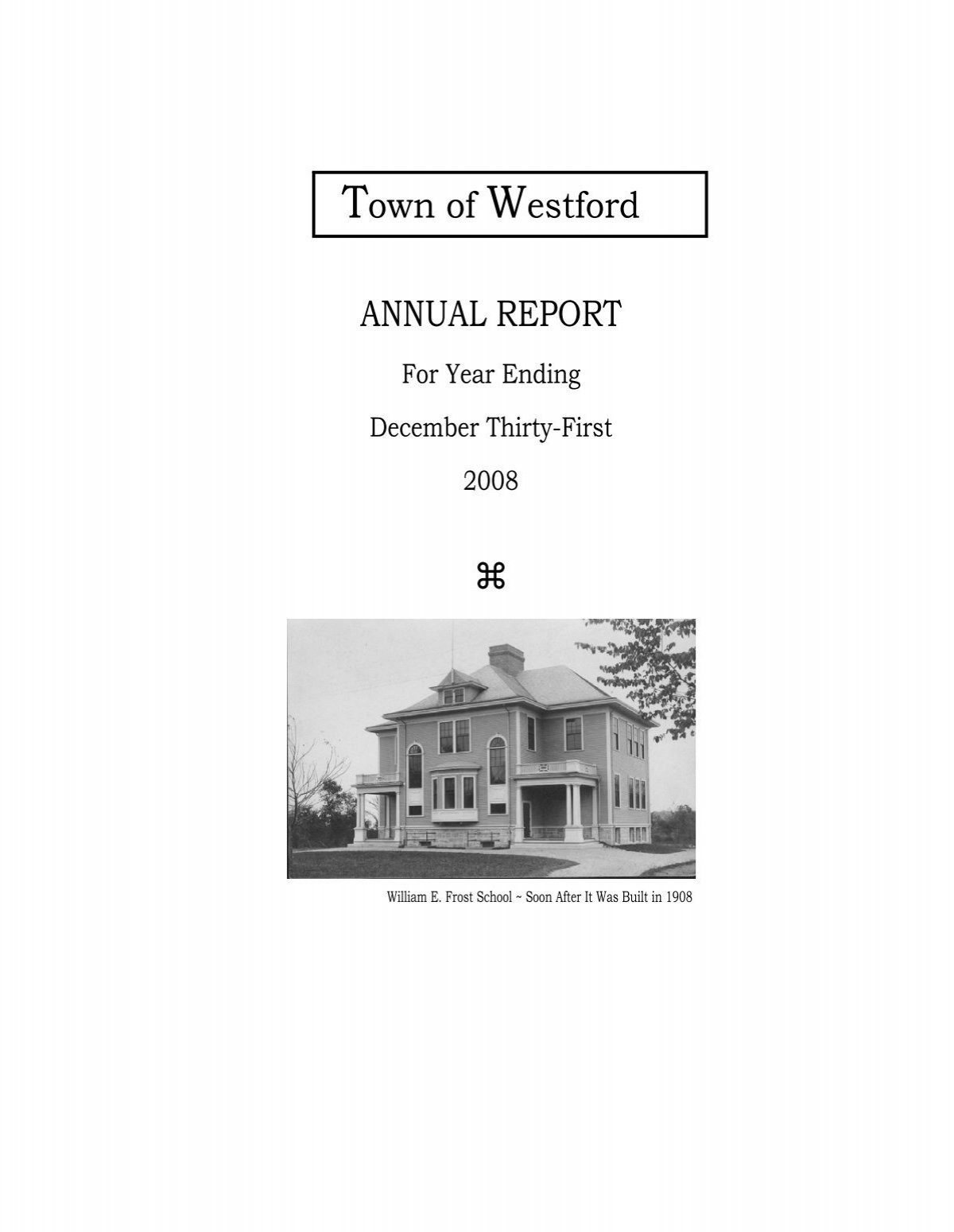 Town Of Westford Annual Report Town Of Westford Ma