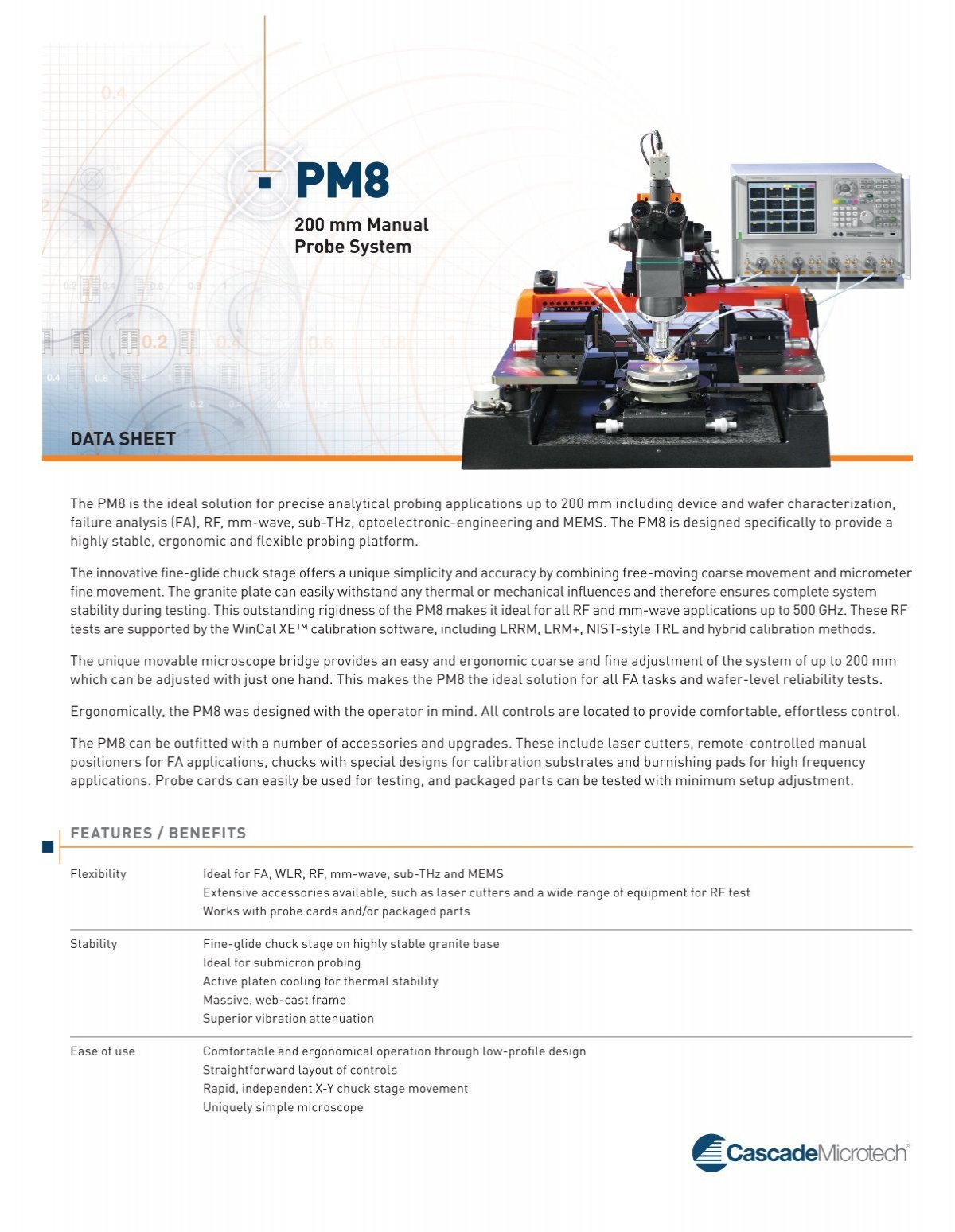 Karl Suss PM8 Manual Probe Station 4x PH150