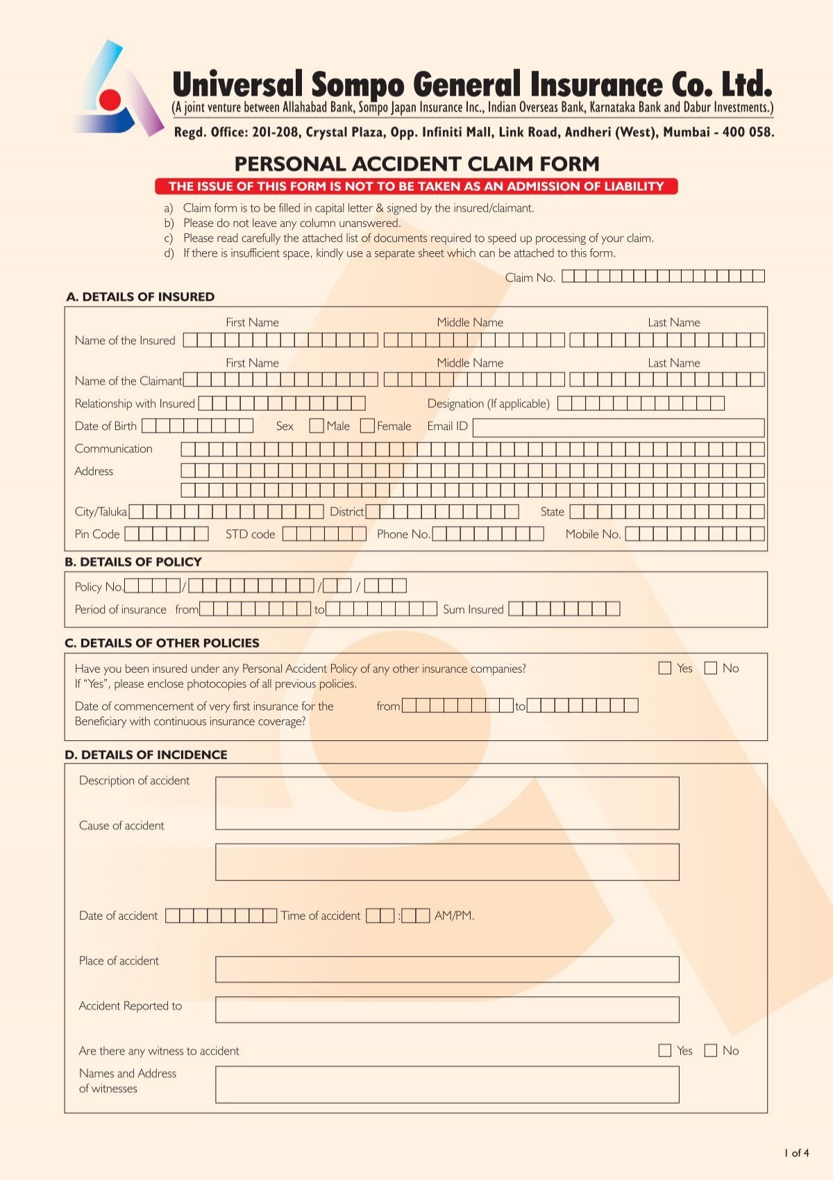 personal-accident-claim-form-universal-sompo