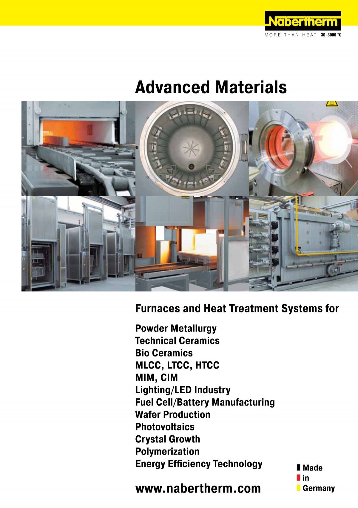 catalogue Advanced Materials - Nabertherm GmbH