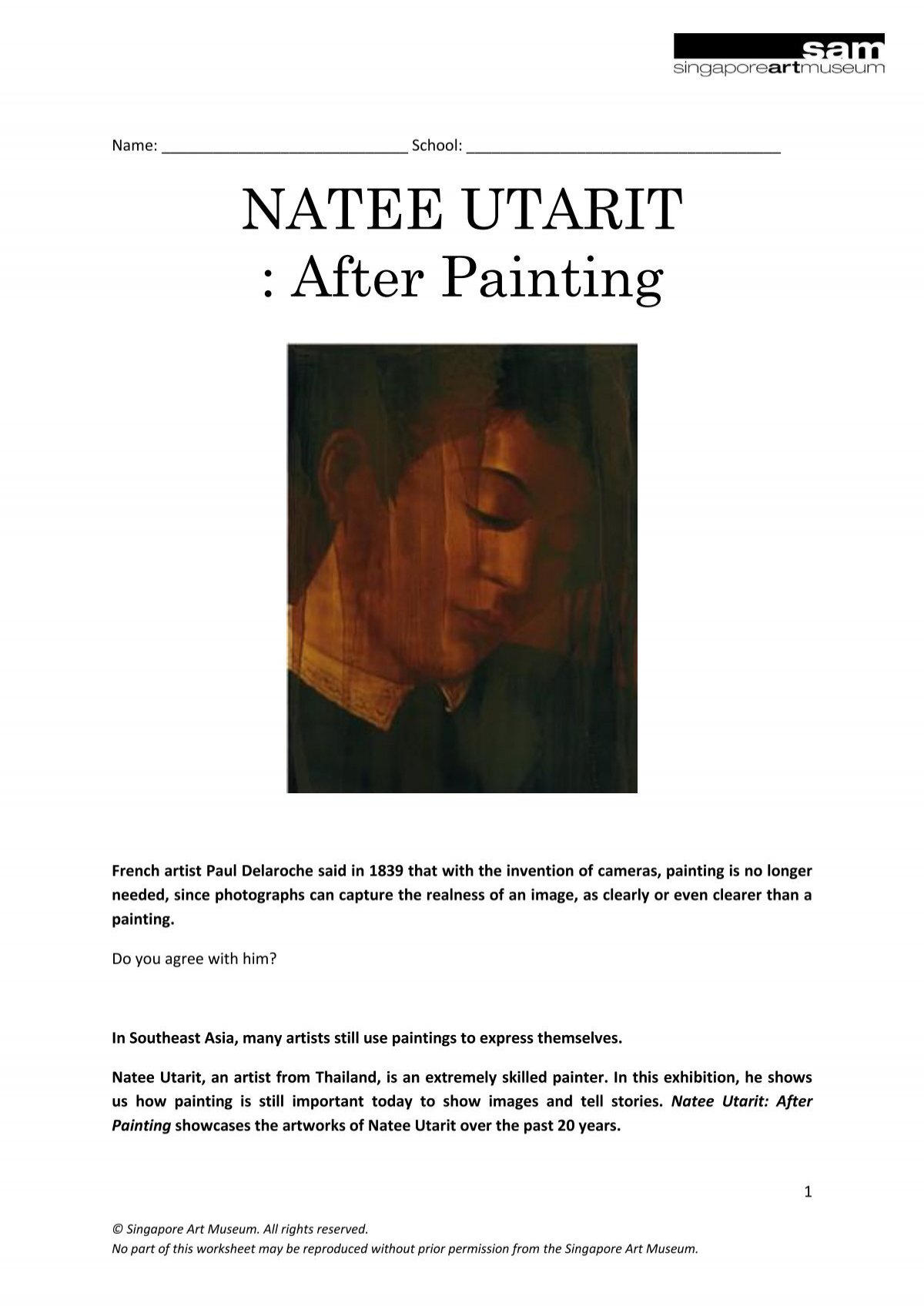 Natee Utarit After Painting Singapore Art Museum
