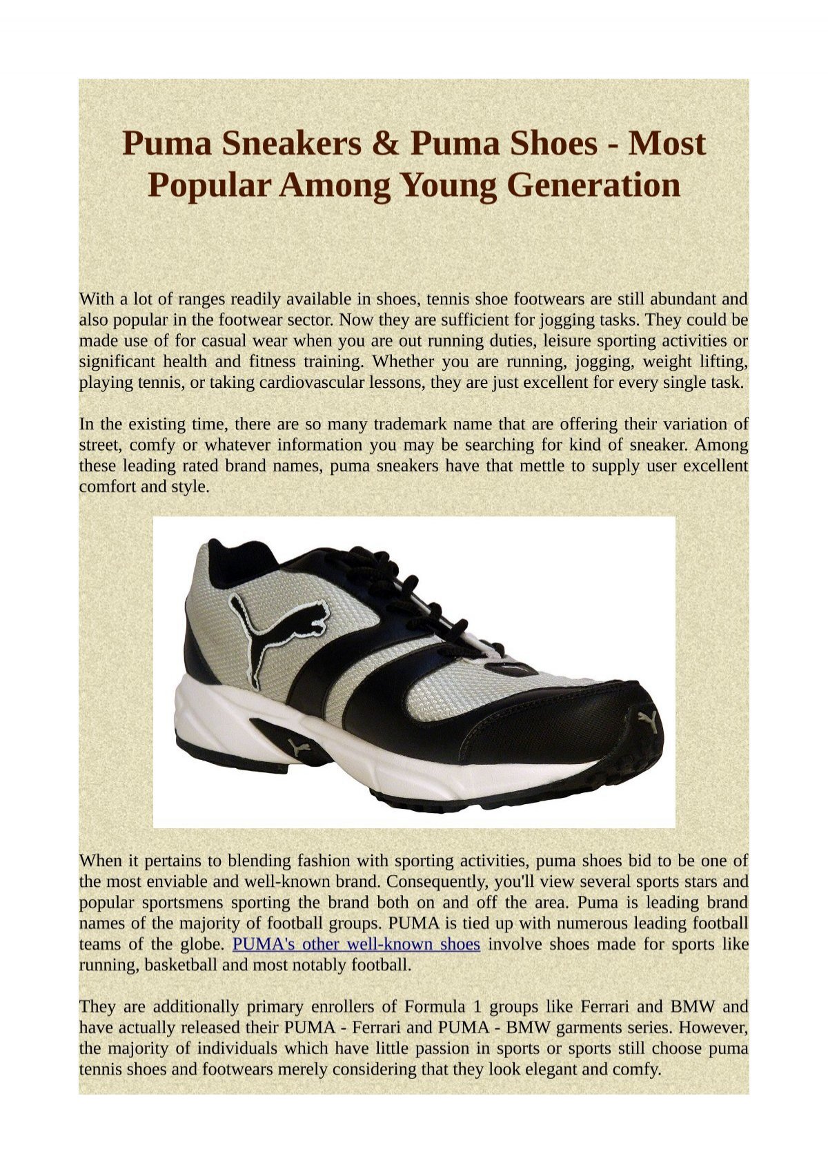 puma most popular shoes