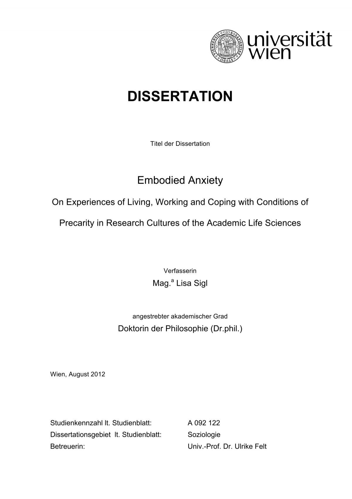 university of vienna dissertations