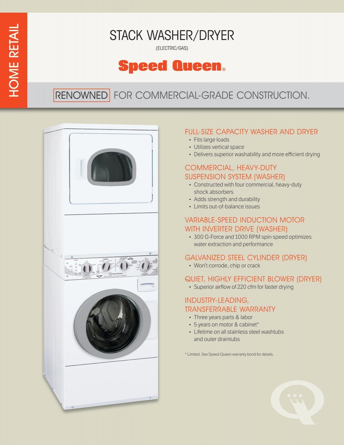 Stack Washer Dryer Speed Queen