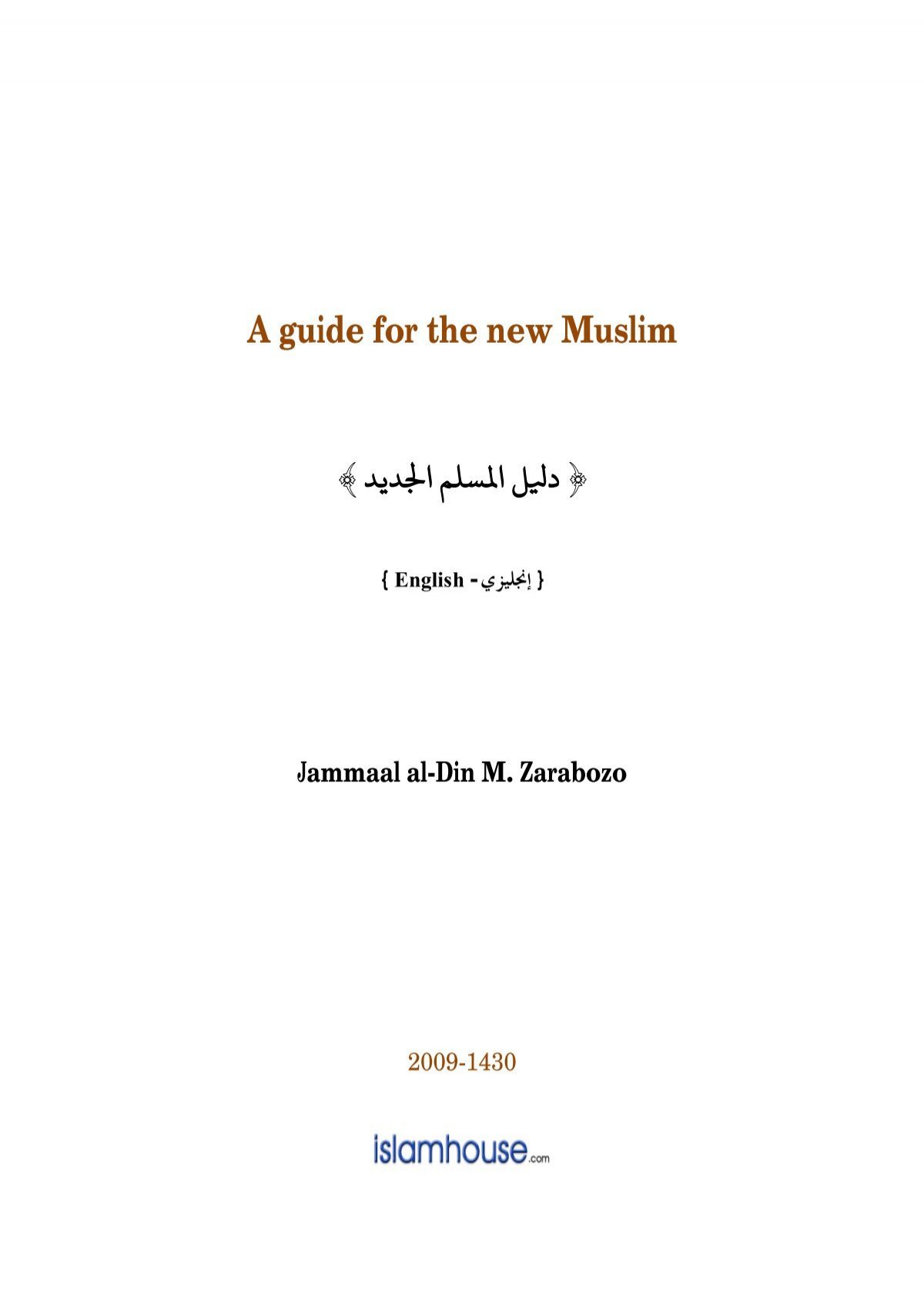 A Guide For The New Muslim Pdf Mission Islam