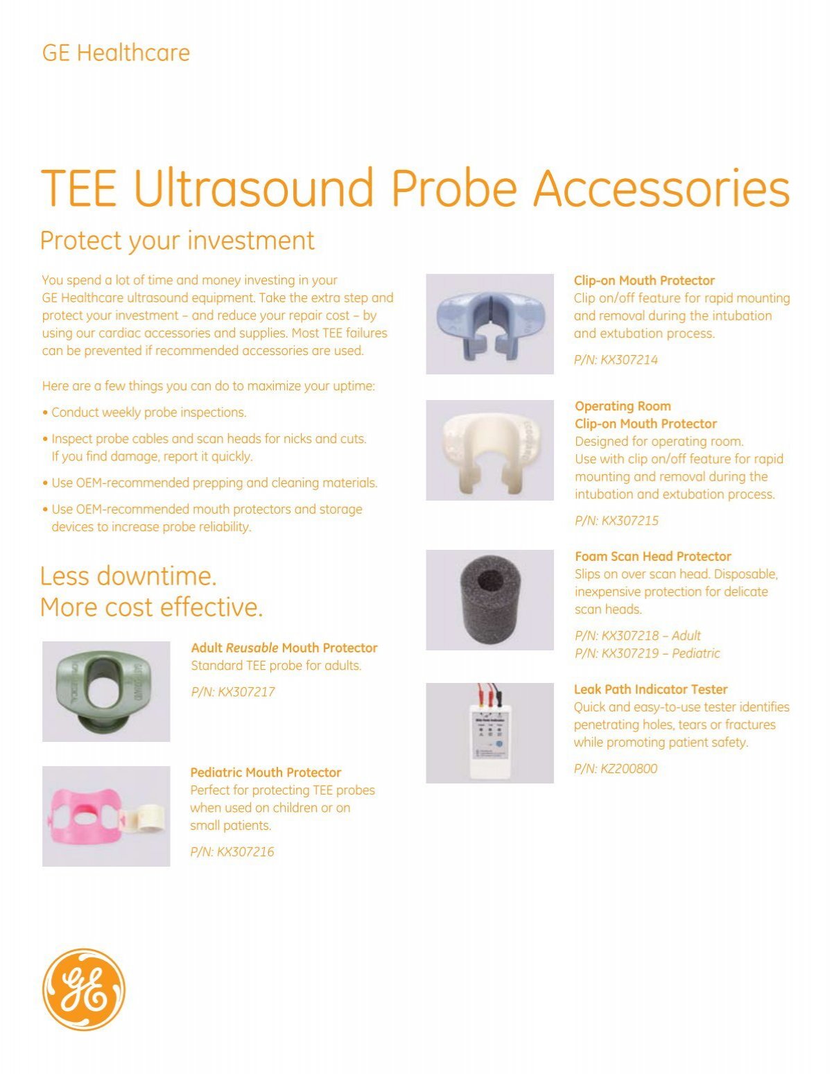 TEE Ultrasound Probe Accessories - GE Healthcare