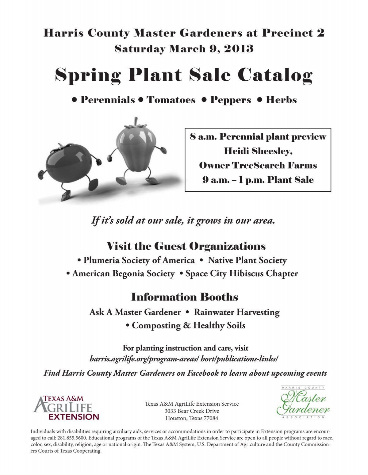 Spring Plant Sale Catalog Harris County Master Gardener
