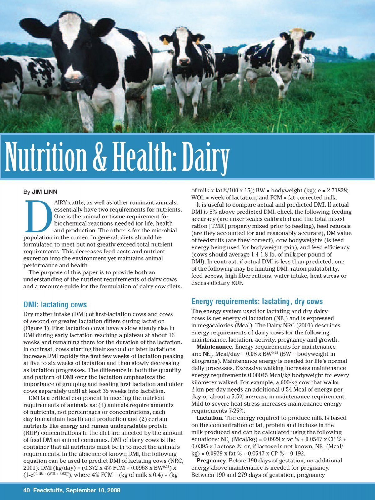 Nutrient Requirements Of Dairy Cattle