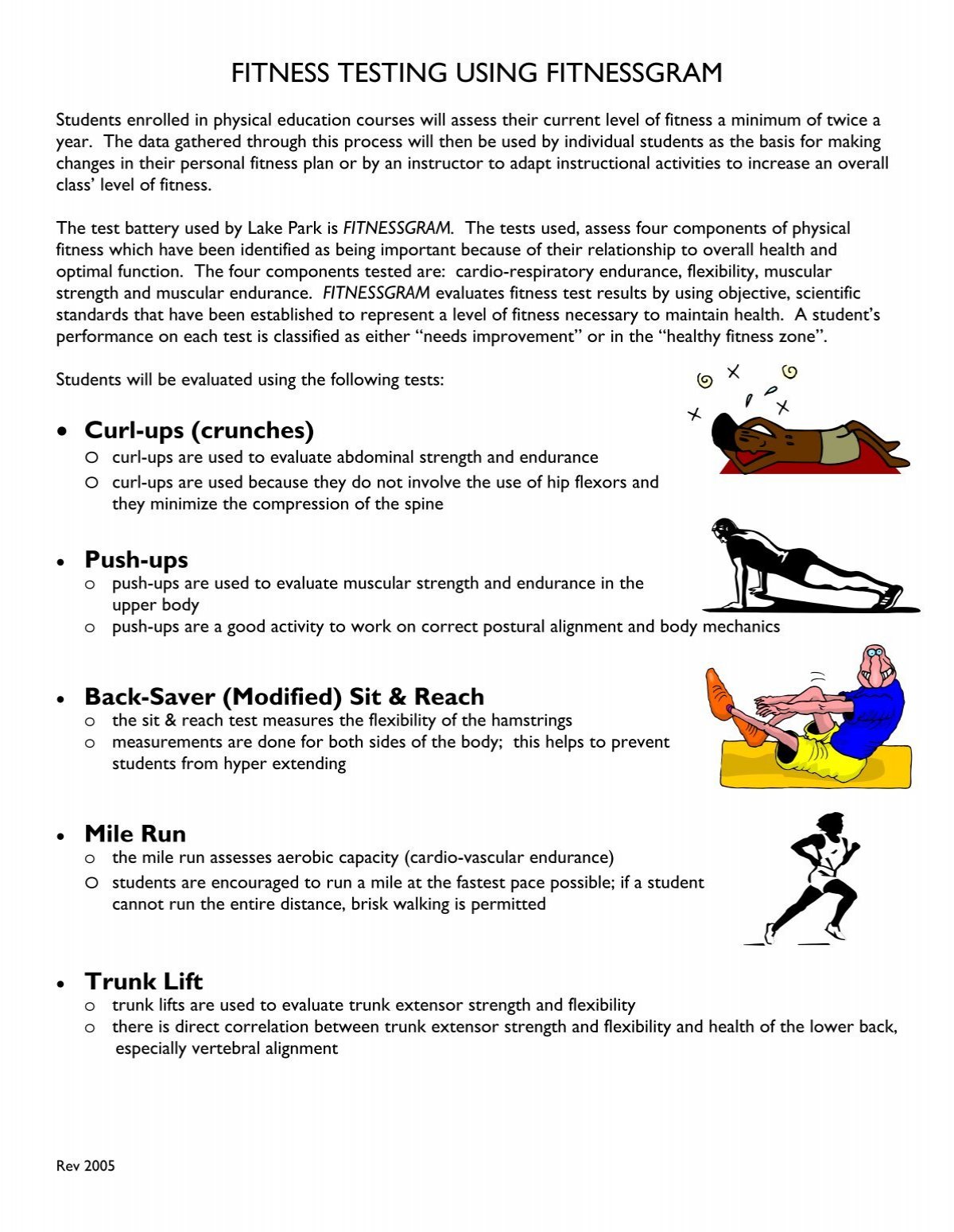 Fitness Testing: Cardio, Flexibility, Strength, Body Composition