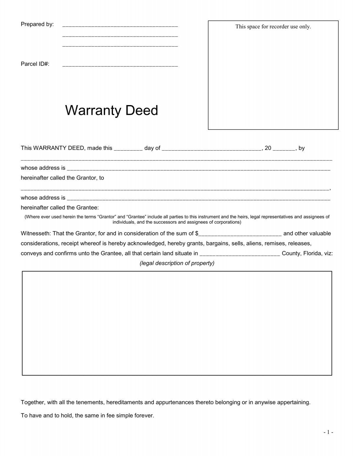 Warranty Deed Walton County Clerk of Court