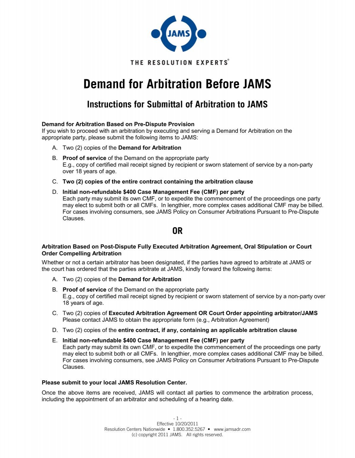 demand-for-arbitration-before-jams
