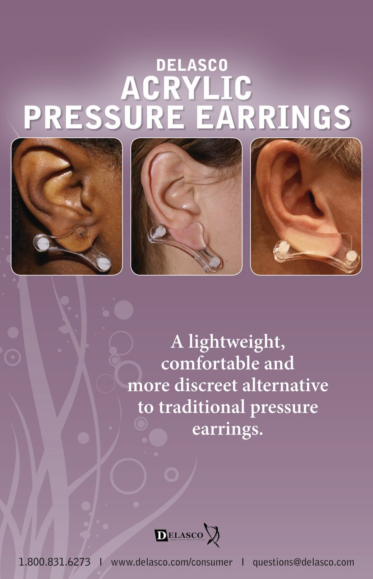 ACRYLIC PRESSURE EARRINGS - Delasco