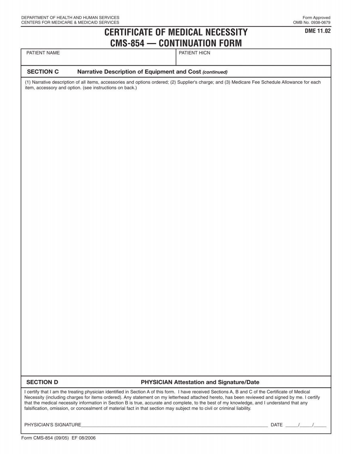 Fillable Form Cms Certificate Of Medical Necessity Hot Sex Picture 7498