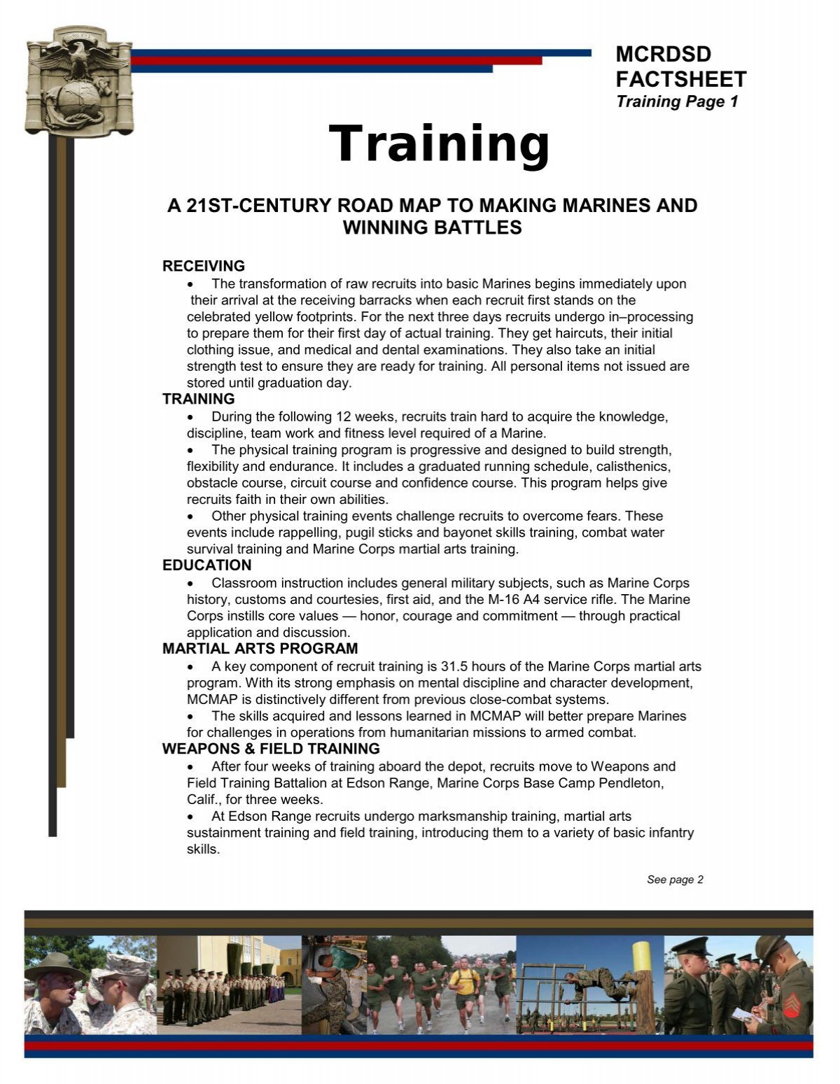 marine corps training schedule