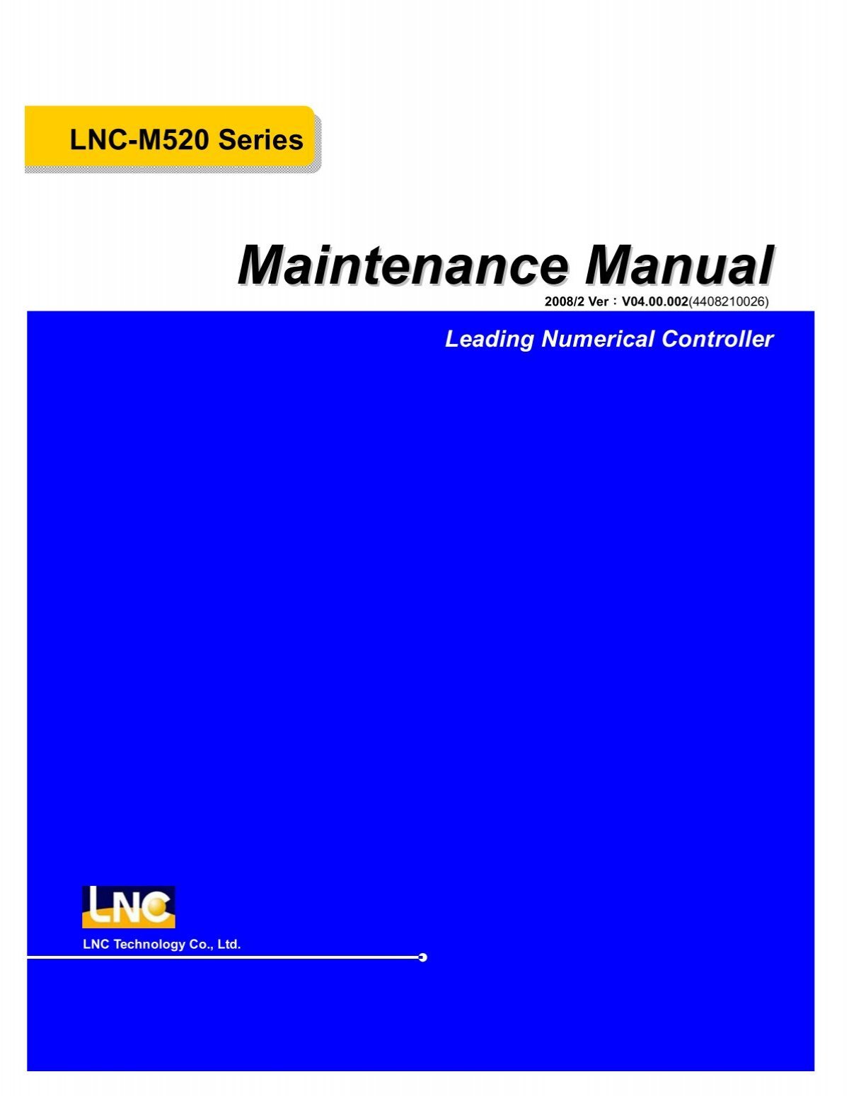 LNC-M520 Series_Maintenance_Manual-V04.00.002 
