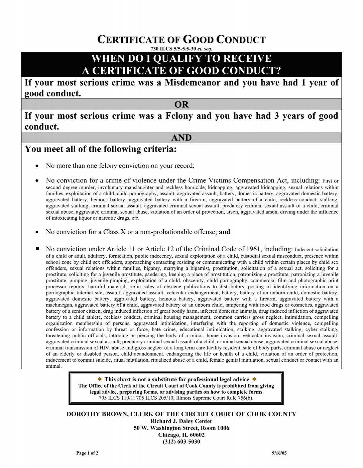 certificate of good conduct template