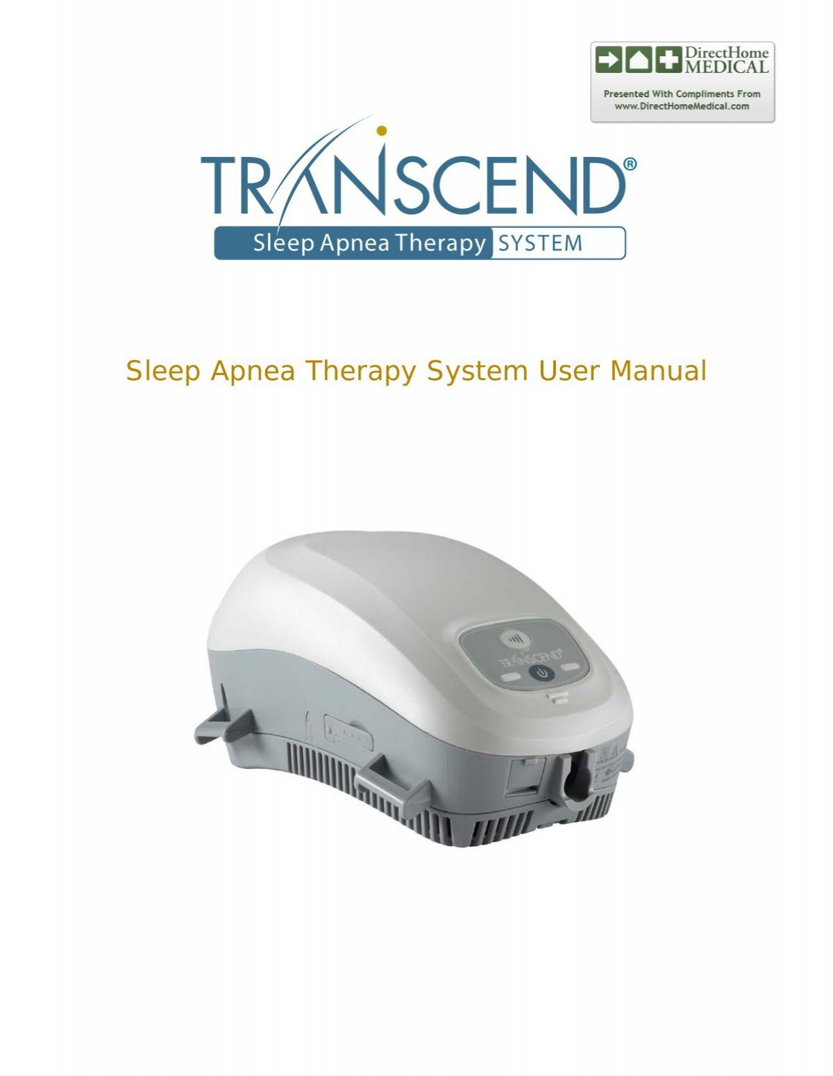 Transcend Cpap User Manual Direct Home Medical 6071