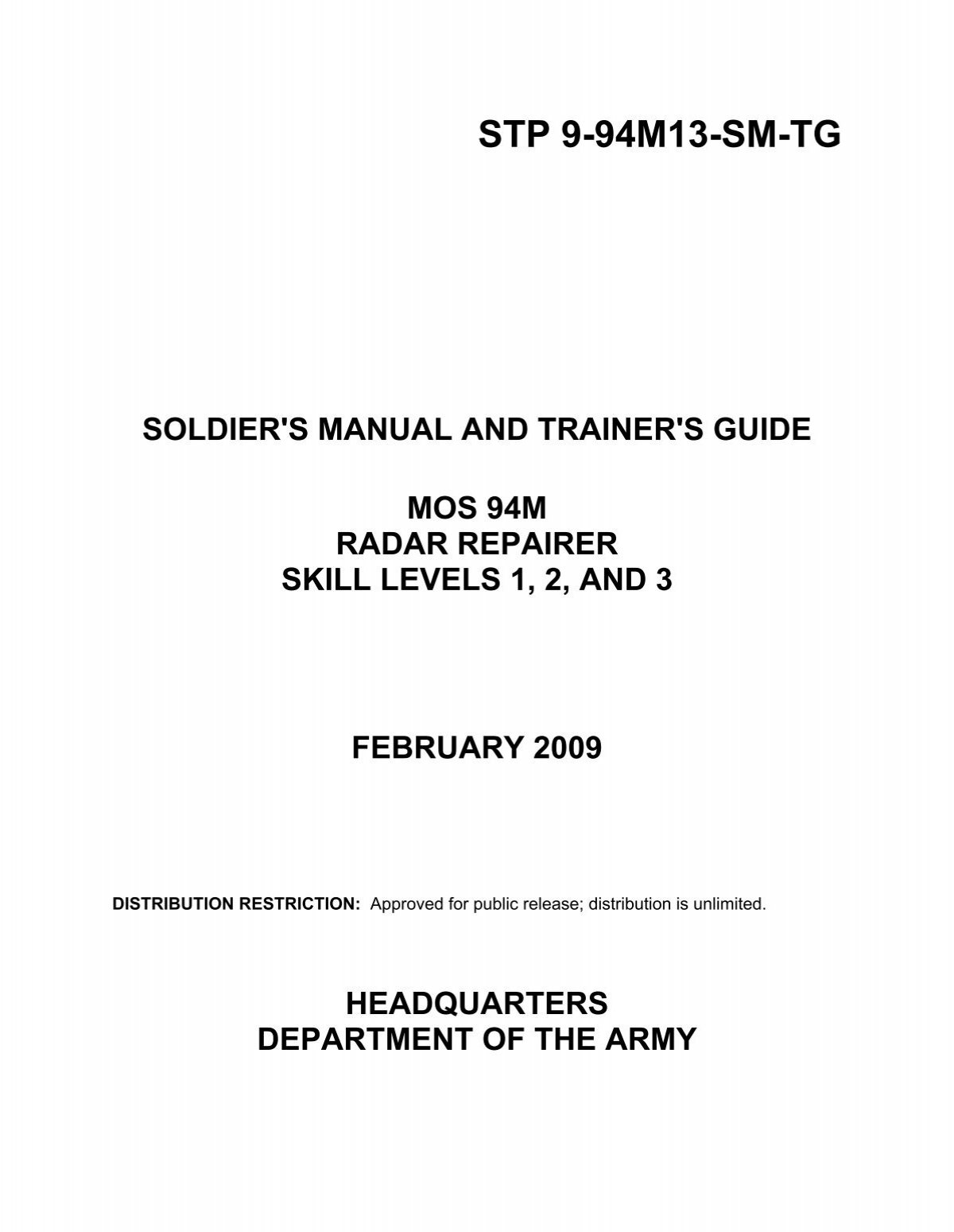 STP 9-94M13-SM-TG - Leader Development for Army Professionals