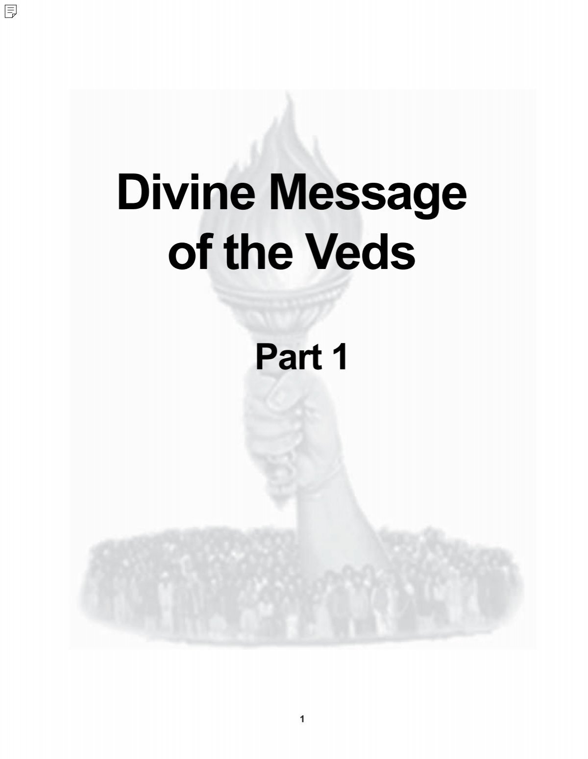 Divine Message of the Veds - The SA Hindu Link