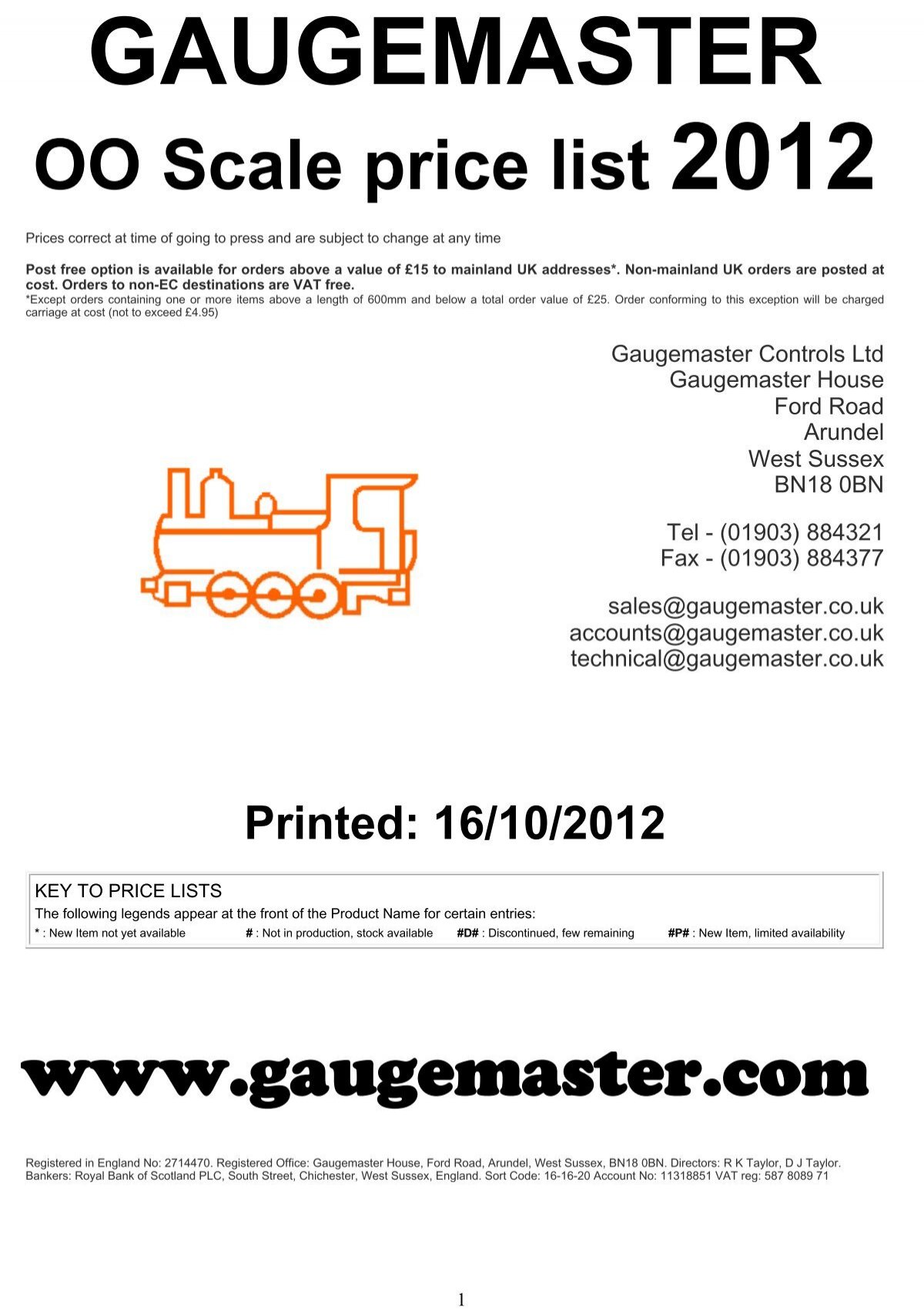OO gauge - Gaugemaster.com