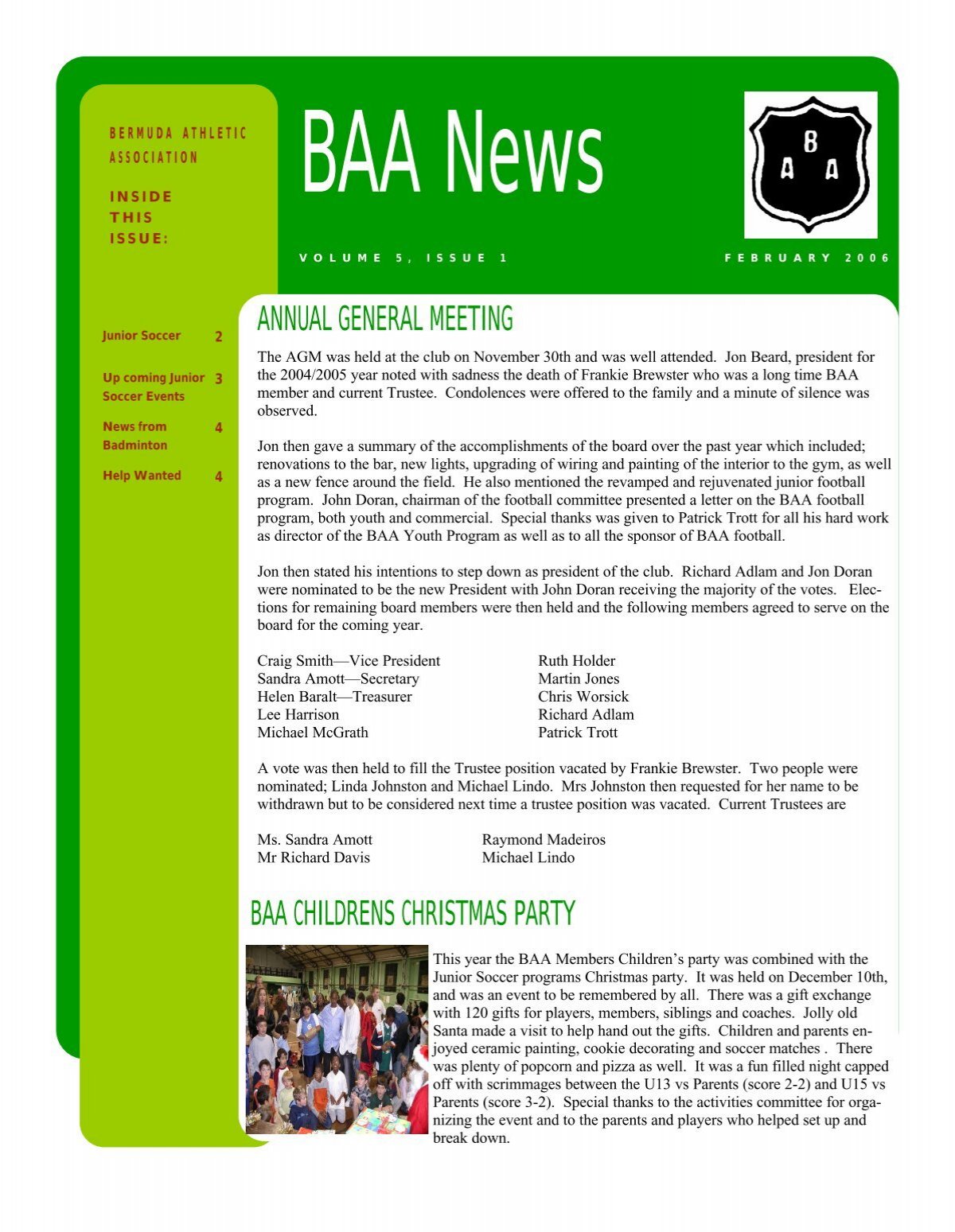 U18 League Baa Bermuda Athletic Association