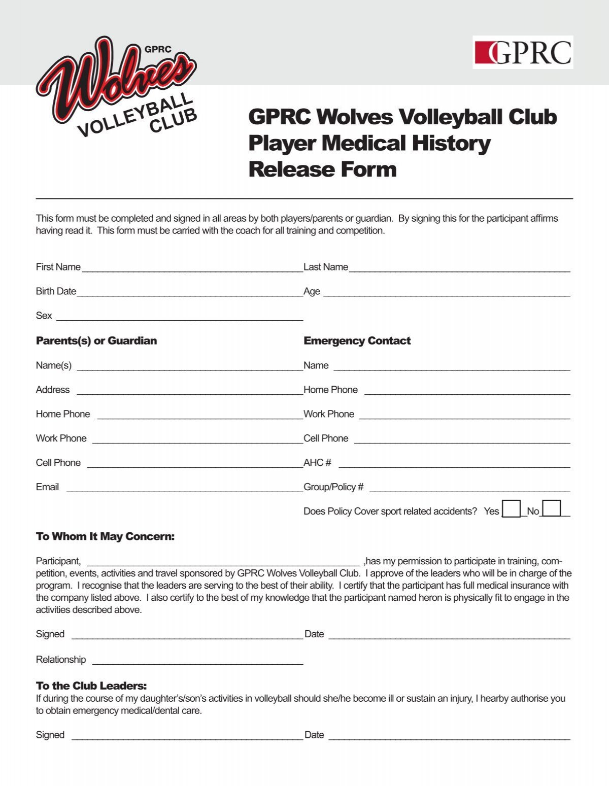 gprc-wolves-volleyball-club-player-medical-history-release-form
