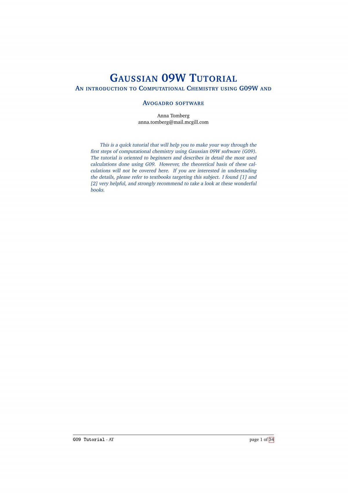 Gaussian 09w 64 Bit Download