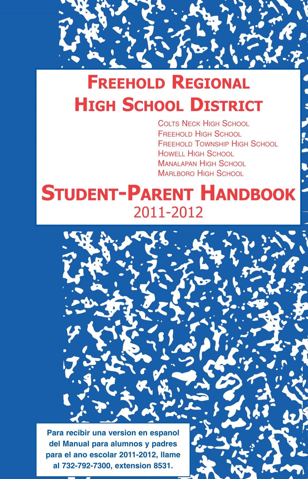 Student Parent Handbook Freehold Regional High School District