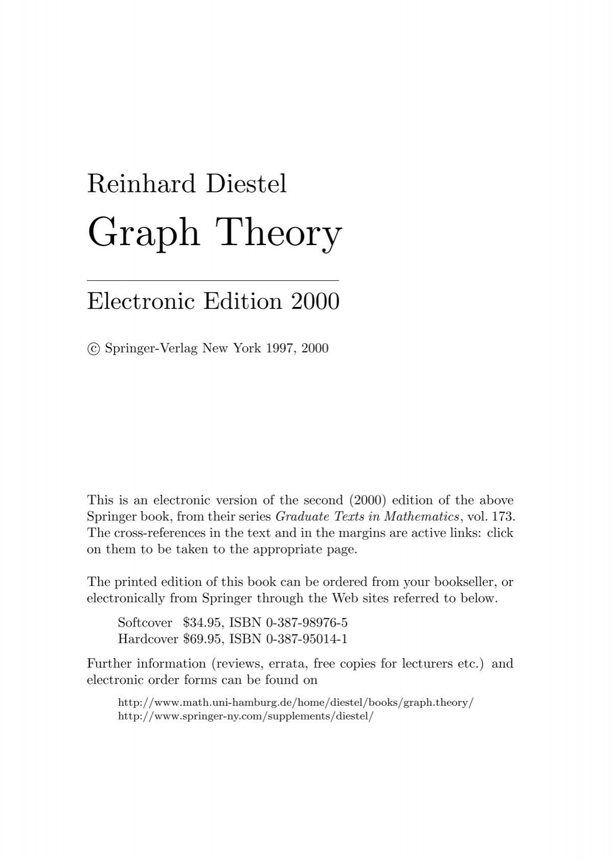 Diestel: Graph Theory - DMI