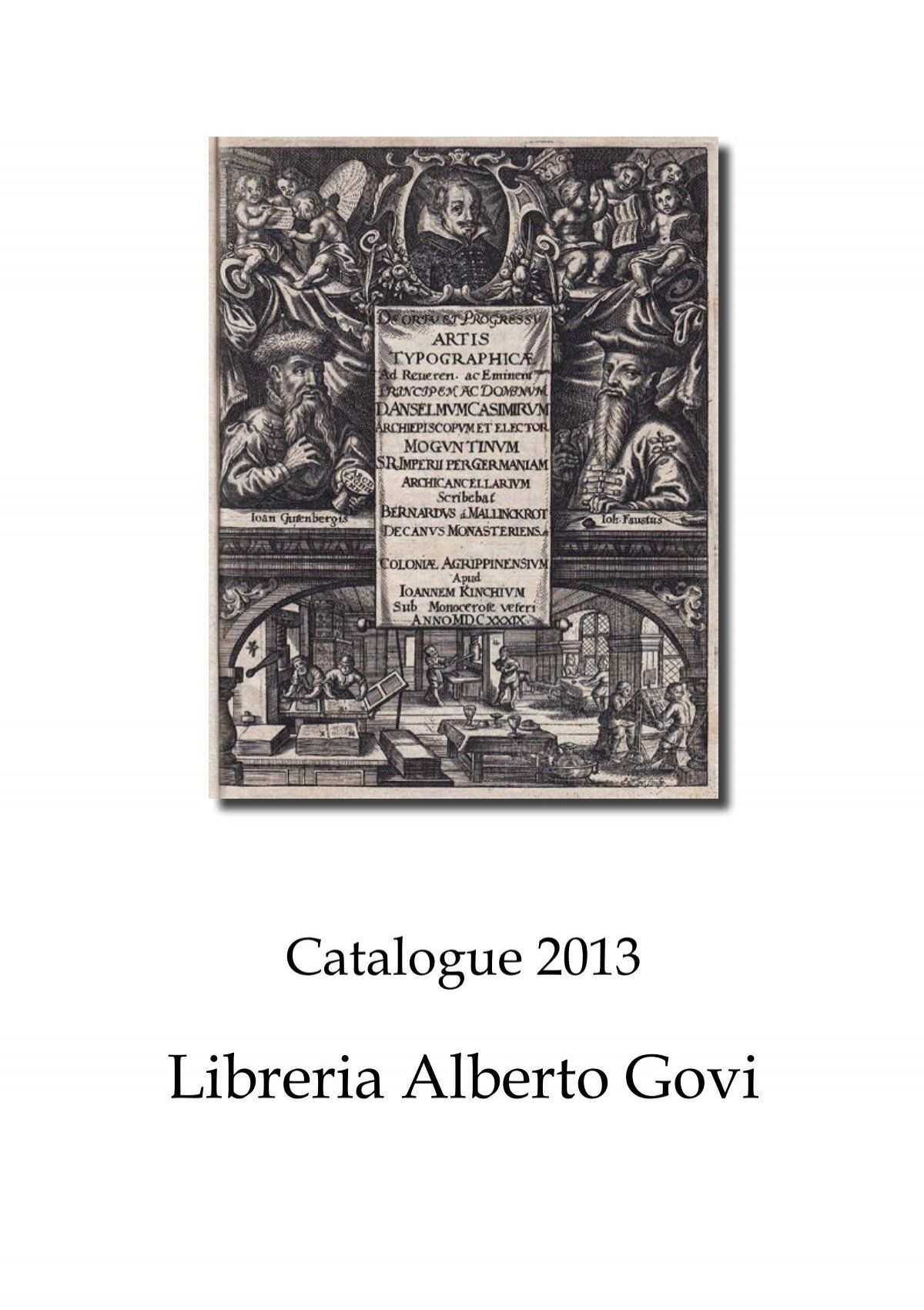 Catalogo 2013 Pdf Libreria Antiquaria Alberto Govi