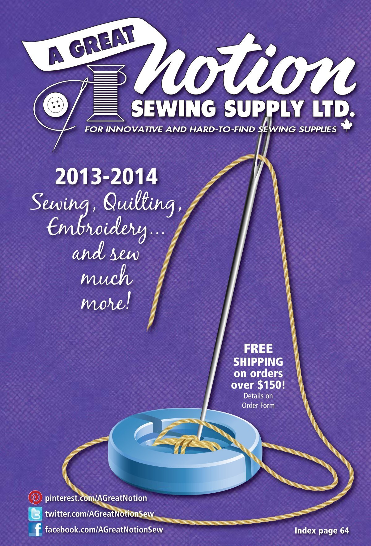 2013-2014 Sewing, Quilting, Embroidery and sew  - A Great Notion
