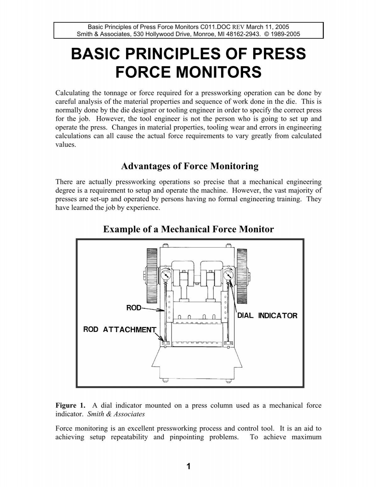 Press-Fit Process Monitoring  Press Force Monitoring System