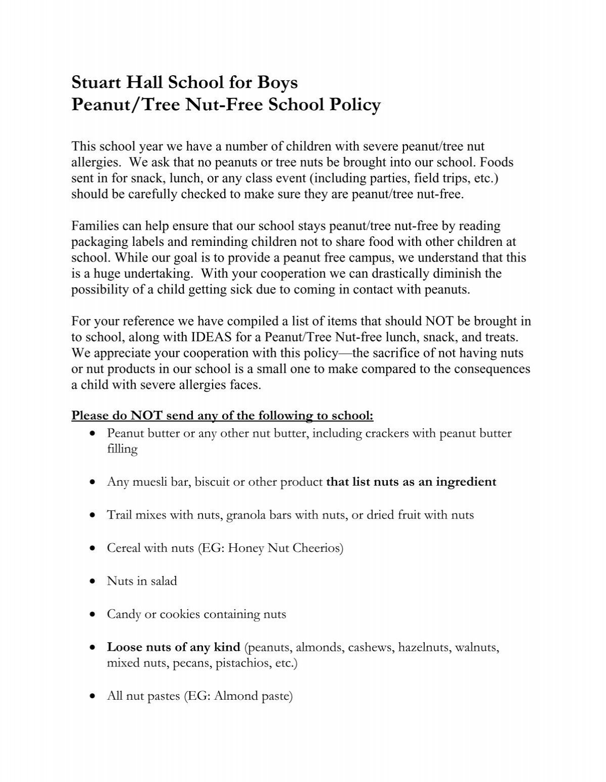 stuart-hall-school-for-boys-peanut-tree-nut-free-school-policy