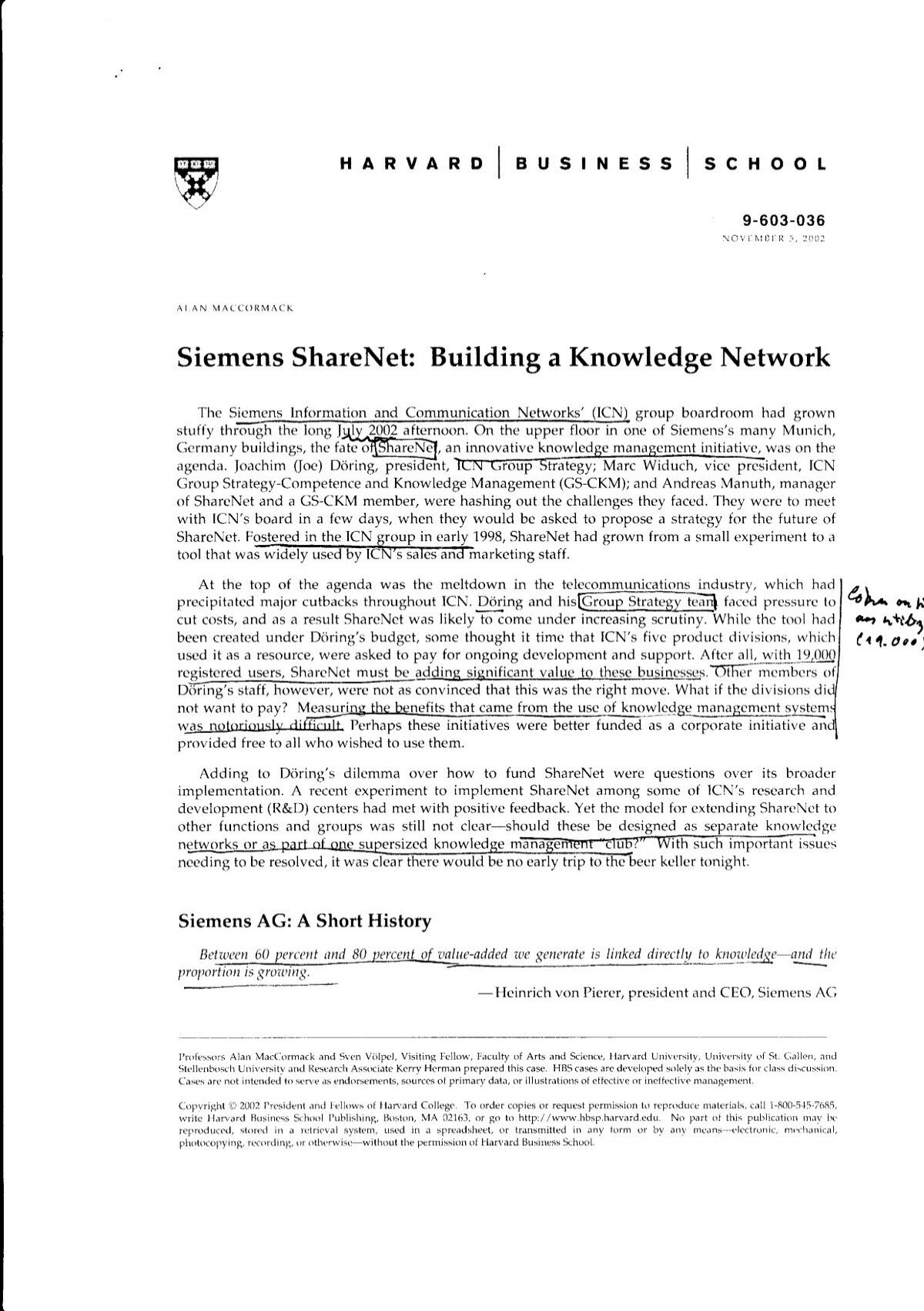 Siemens Sharenet Building A Knowledge Network